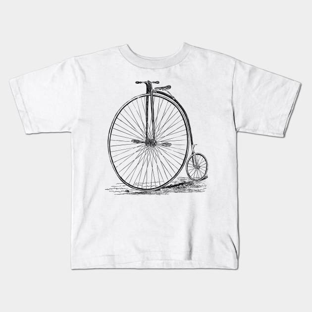 Old Retro Bicycle Kids T-Shirt by Urbanic